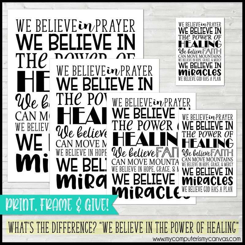 We Believe in MIRACLES {Subway Art} PRINTABLE