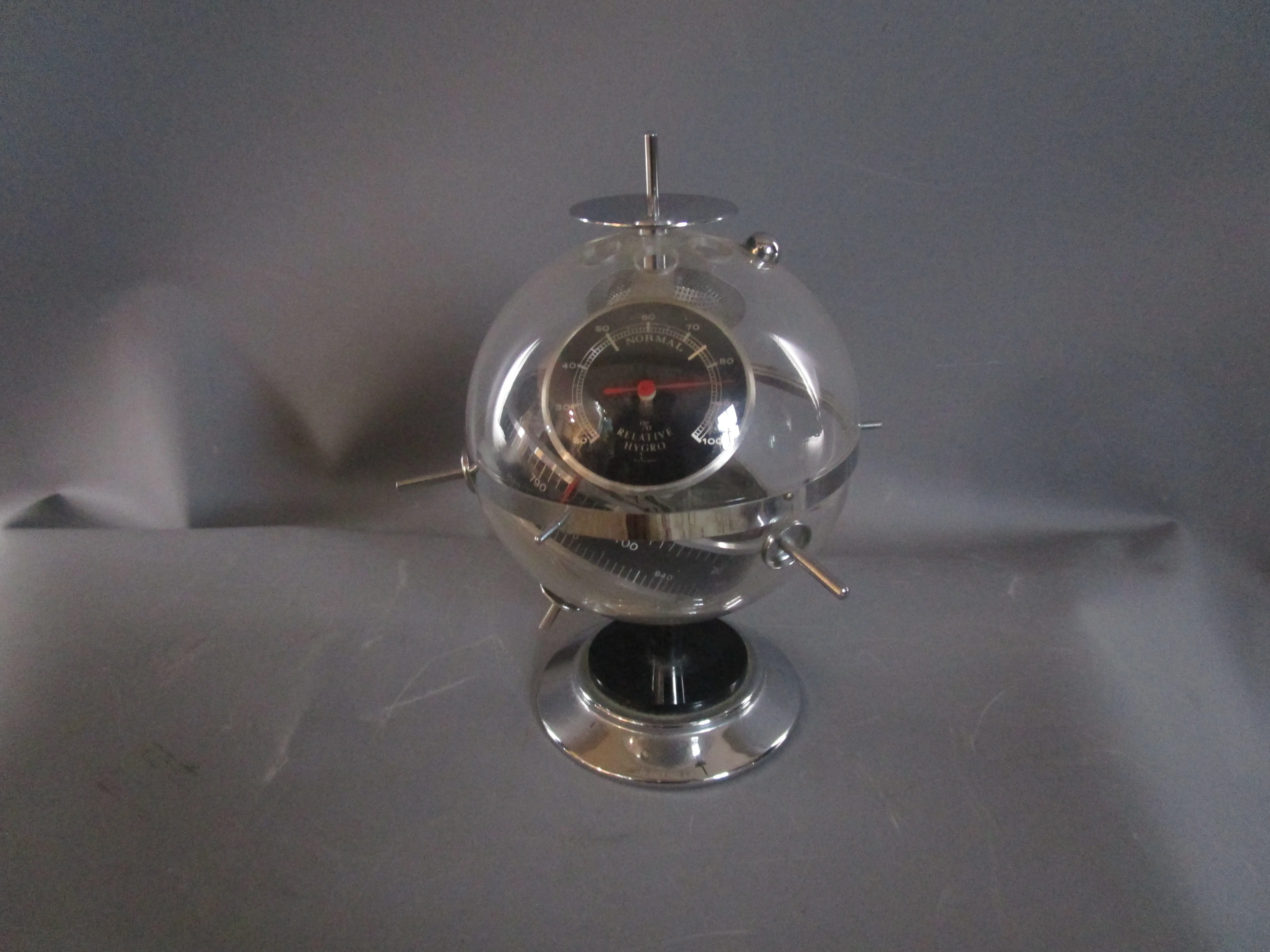 West German Sputnik Space Age Desktop Barometer Vintage Mid Century c1950