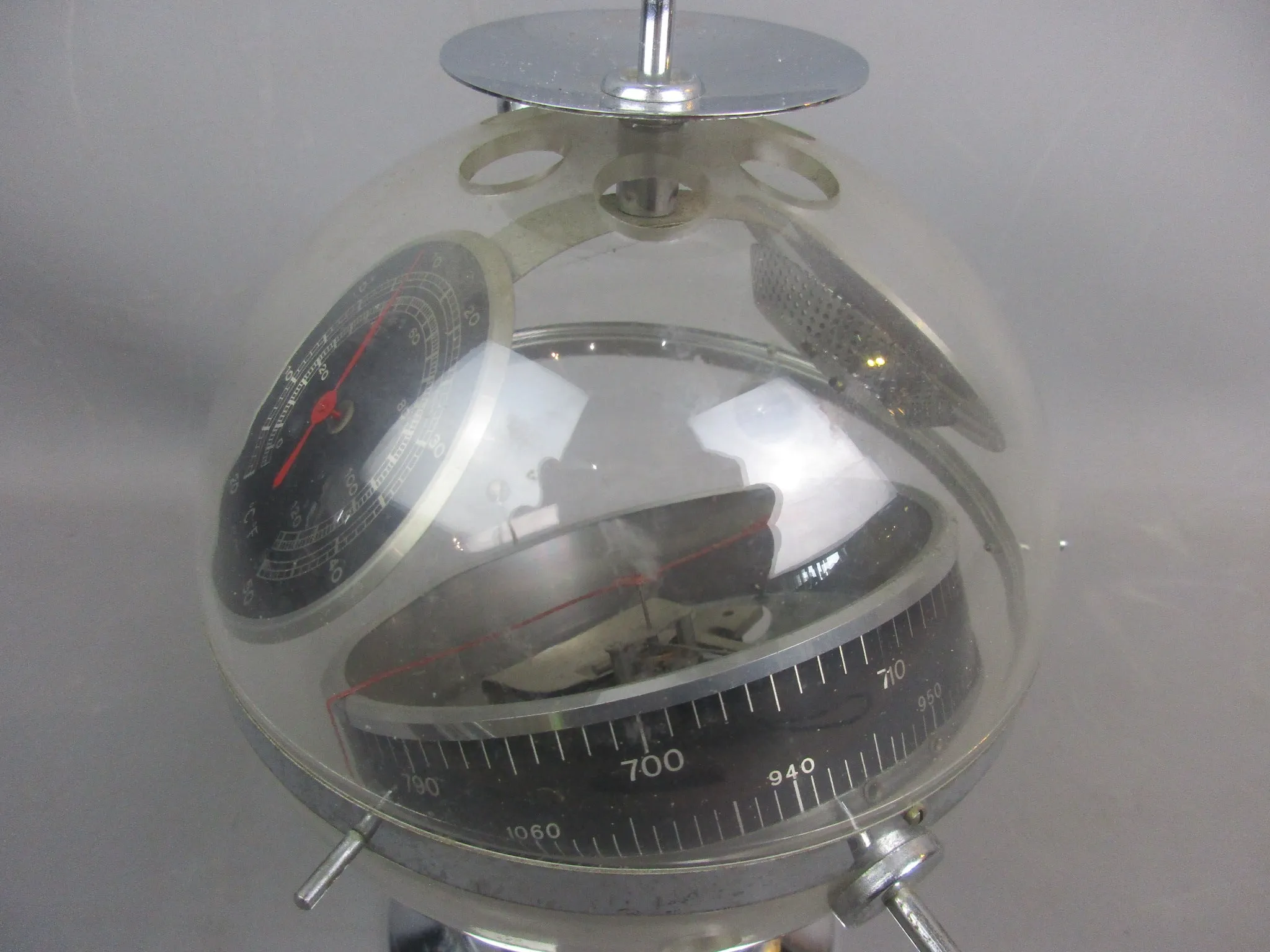 West German Sputnik Space Age Desktop Barometer Vintage Mid Century c1950