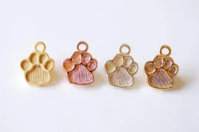 Wholesale Sterling Silver Gold Dog Paw Foot Print Charm 206