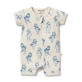 Wilson & Frenchy | Petit Puffin Organic Boyleg Zipsuit