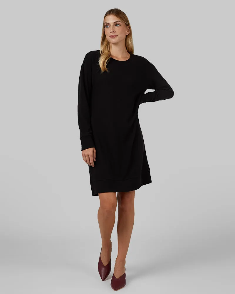 WOMEN'S SOFT SWEATER KNIT CREW DRESS