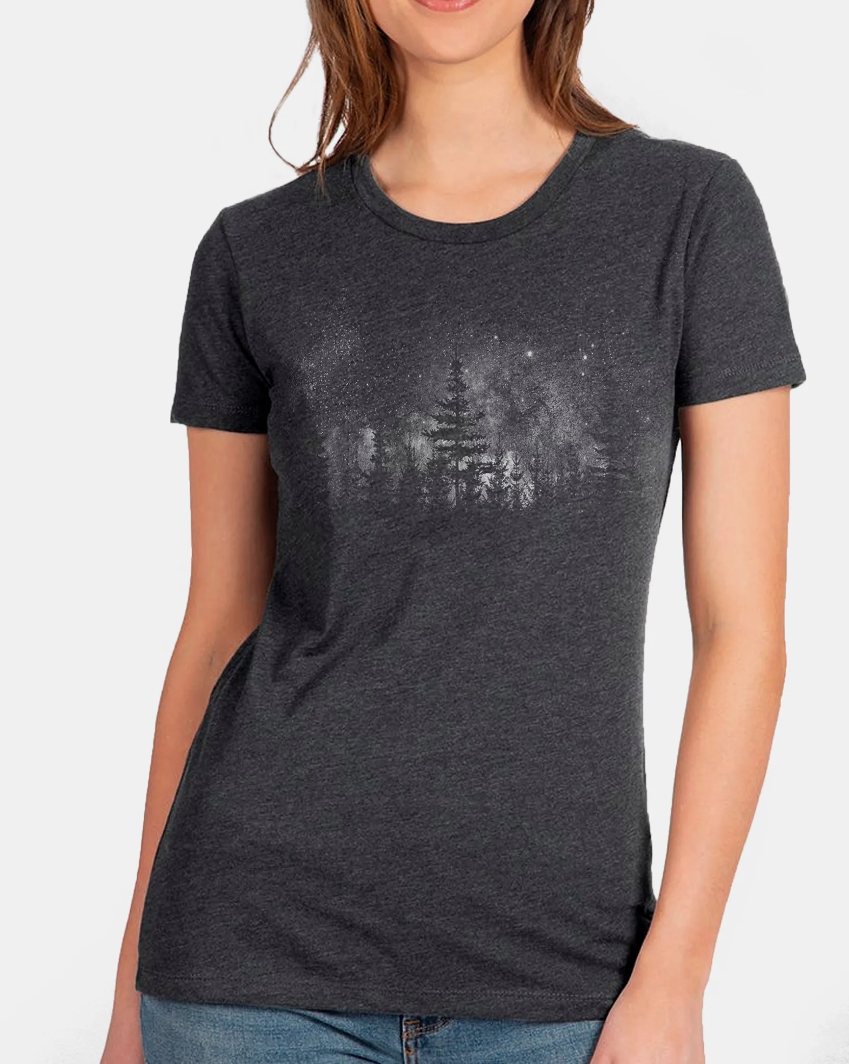 Women's Stars & Night Landscape T-Shirt